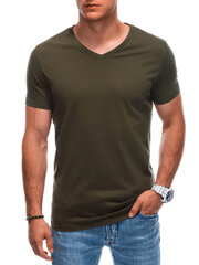 мужская базовая футболка с v-образным вырезом em-tsbs-0101 - оливковый v9 124264-7 цена и информация | Мужские футболки | kaup24.ee