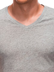 мужская однотонная футболка с v-образным вырезом em-tsbs-0101 - серый меланж v4 124259-7 цена и информация | Meeste T-särgid | kaup24.ee
