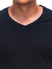 мужская однотонная футболка с v-образным вырезом em-tsbs-0101 - темно-синяя v3 124258-7 цена и информация | Meeste T-särgid | kaup24.ee