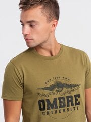 T-särk meestele Ombre Clothing 124253-7, roheline цена и информация | Мужские футболки | kaup24.ee