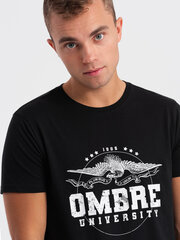 мужская хлопковая футболка с принтом в стиле милитари - черная v1 om-tspt-0164 124252-7 цена и информация | Мужские футболки | kaup24.ee