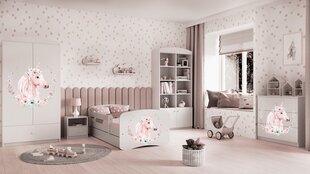 Белая кровать babydreams с ящиком и матрасом 160/80 цена и информация | Детские кровати | kaup24.ee