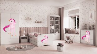 Белая кровать babydreams с ящиком и матрасом 160/80 цена и информация | Детские кровати | kaup24.ee