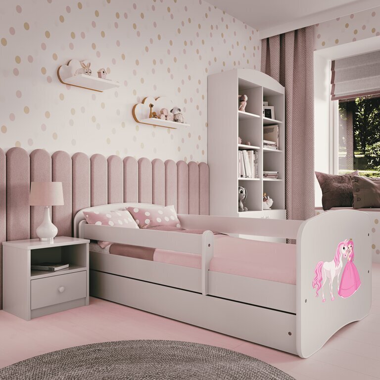 Lastevoodi sahtlita ja madratsiga Kocot Kids BabyDreams, valge hind ja info | Lastevoodid | kaup24.ee