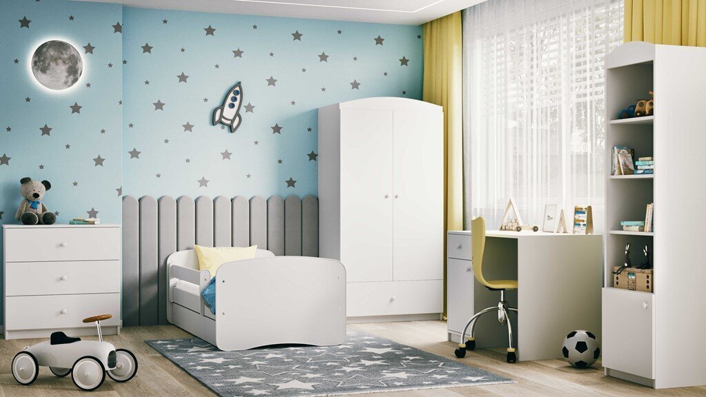 Lastevoodi sahtlita ja madratsita Kocot Kids BabyDreams, valge hind ja info | Lastevoodid | kaup24.ee