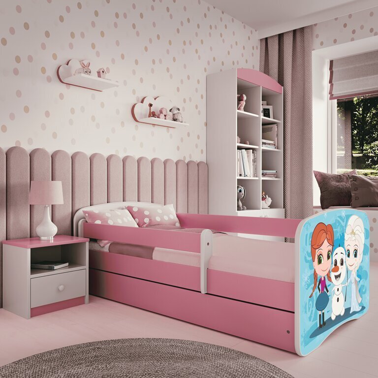 Lastevoodi sahtliga ja madratsiga Kocot Kids BabyDreams, roosa hind ja info | Lastevoodid | kaup24.ee