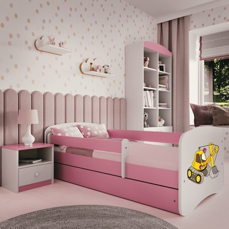 Lastevoodi sahtlita ja madratsiga Kocot Kids BabyDreams, roosa hind ja info | Lastevoodid | kaup24.ee