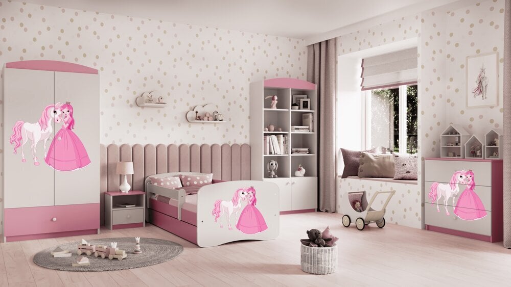 Lastevoodi sahtlita ja madratsiga Kocot Kids BabyDreams, roosa hind ja info | Lastevoodid | kaup24.ee