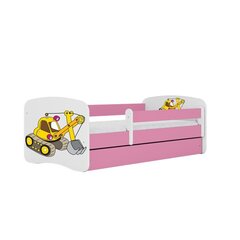 Babydreams розовая кровать без ящика, с матрасом 140/70 цена и информация | Детские кровати | kaup24.ee