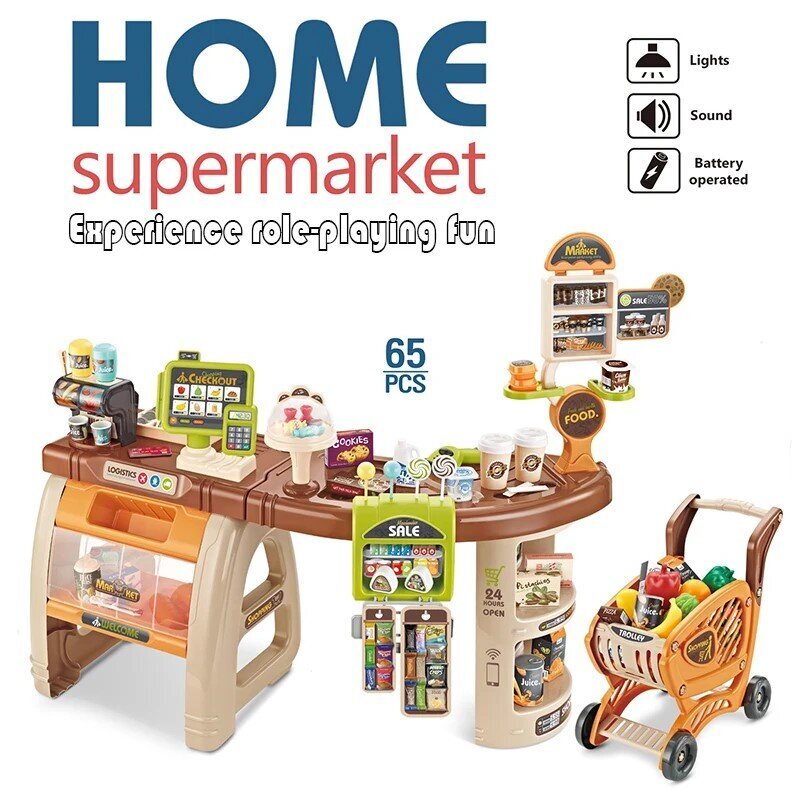Suur supermarket käruga Shopping hind ja info | Tüdrukute mänguasjad | kaup24.ee