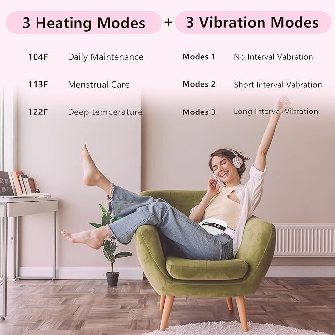 3 soojendusastme ja 3 vibratsioonimassaaži režiimiga vöö seljavalu vastu цена и информация | Massaažiseadmed | kaup24.ee