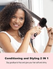 Электрическая щетка-выпрямитель для волос LANDOT, QF-S200, розовая цена и информация | Приборы для укладки и выпрямления волос | kaup24.ee