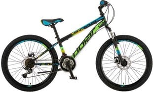 Подростковый велосипед Polar Sonic FS Disc, 24", черный/синий/зеленый цена и информация | Велосипеды | kaup24.ee