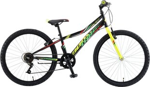Подростковый велосипед Booster Turbo 240, 24", черный/зеленый цена и информация | Велосипеды | kaup24.ee
