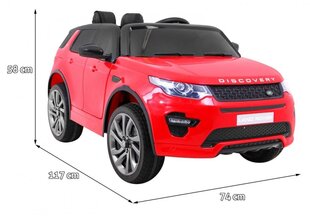 Ühekohaline laste elektriauto Land Rover Discovery, punane цена и информация | Электромобили для детей | kaup24.ee