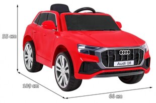 Одноместный детский электрический автомобиль Audi Q8 Lift, красный цена и информация | Электромобили для детей | kaup24.ee