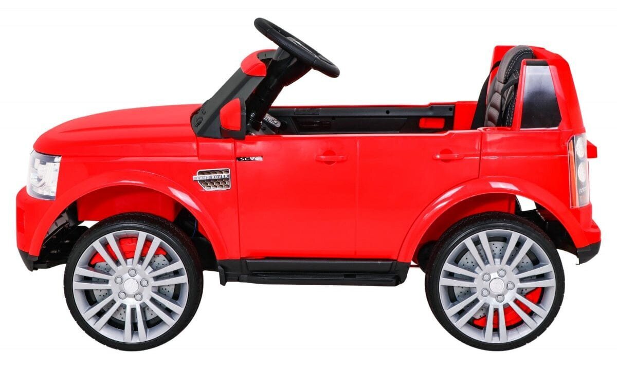 Ühekohaline laste elektriauto Land Rover Discovery, punane цена и информация | Laste elektriautod | kaup24.ee