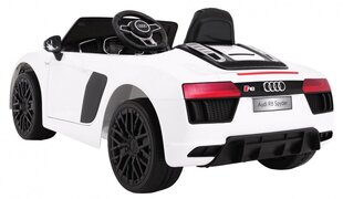 Одноместный детский электромобиль Audi R8 Spyder, белый цена и информация | Электромобили для детей | kaup24.ee