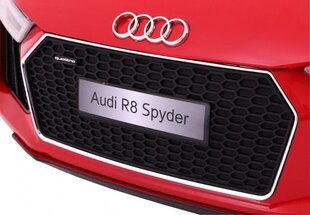 Laste ühekohaline elektriauto Audi R8 Spyder, punane цена и информация | Электромобили для детей | kaup24.ee