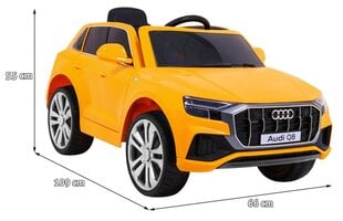 Одноместный детский электрический автомобиль Audi Q8 Lift, желтый цена и информация | Электромобили для детей | kaup24.ee