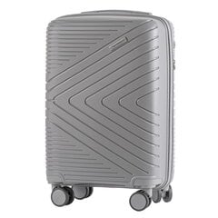 Светло-серый чемодан для ручной клади PRIMROSE цена и информация | Чемоданы, дорожные сумки | kaup24.ee