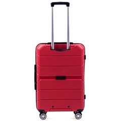 Красный дорожный чемодан DURALUXE, среднего размера цена и информация | Чемоданы, дорожные сумки | kaup24.ee