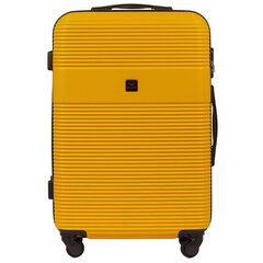 Желтый средний чемодан VOYAGE цена и информация | Чемоданы, дорожные сумки | kaup24.ee