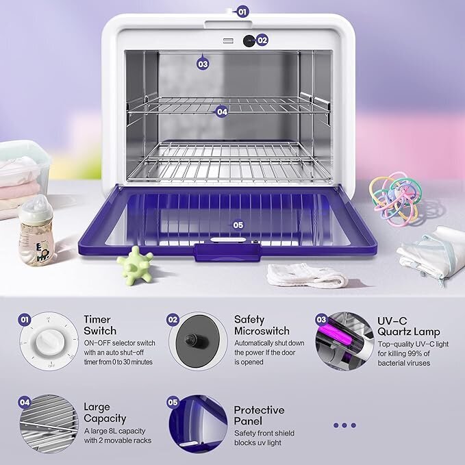 UV-sterilisaator instrumentide desinfitseerimiseks 10 l hind ja info | Kaitseseinad, desinfitseerimis seadmed | kaup24.ee