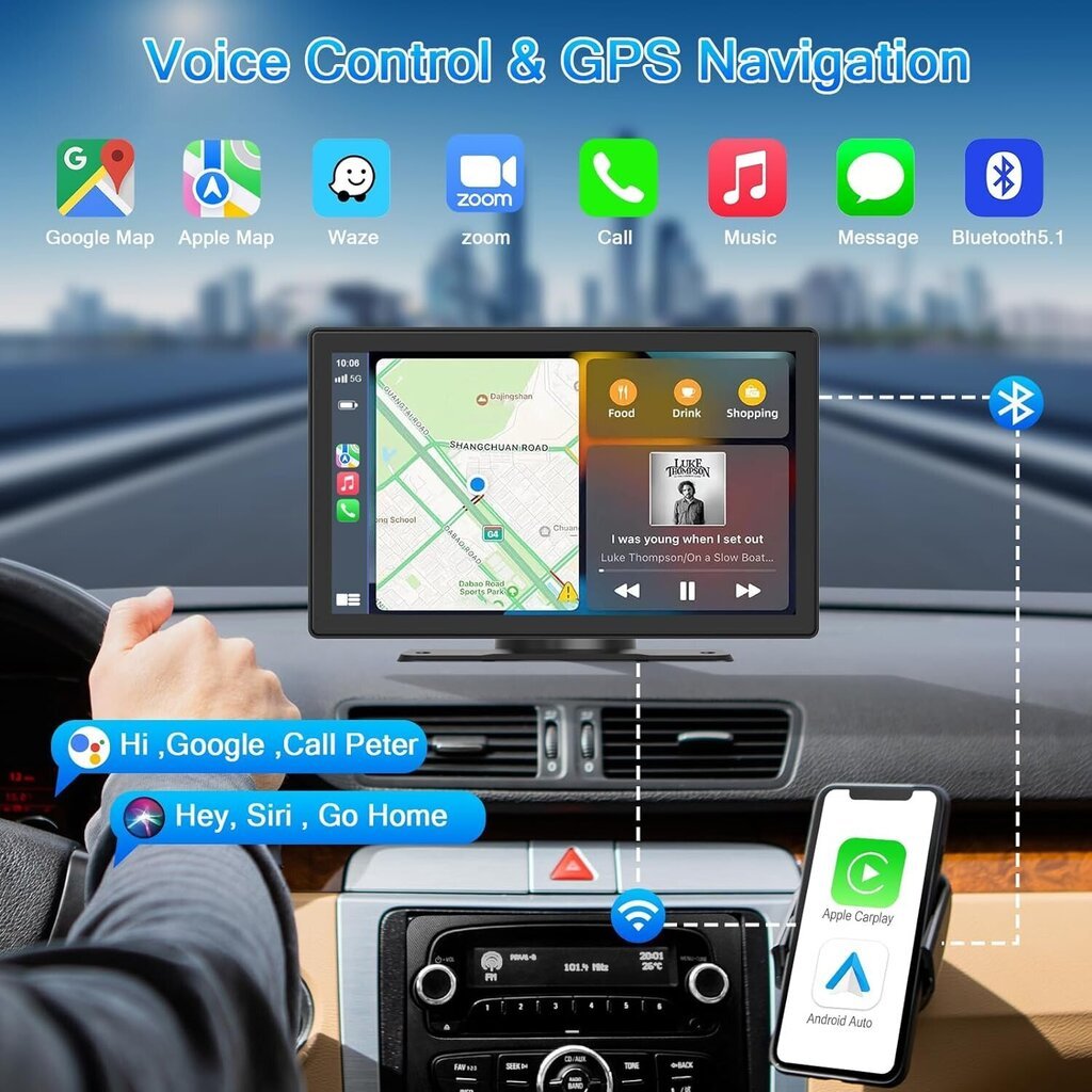 Kaasaskantavad puuteekraaniga tahvelarvutid autodele hind ja info | Autoraadiod, multimeedia | kaup24.ee