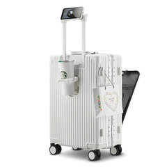 Многофункциональный чемодан с портами для зарядки, черный цена и информация | Чемоданы, дорожные сумки | kaup24.ee