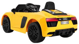 Детский электромобиль Audi R8 Spyder, желтый цена и информация | Электромобили для детей | kaup24.ee