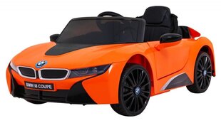 Одноместный детский электрический автомобиль BMW I8 Lift, оранжевый цена и информация | Электромобили для детей | kaup24.ee