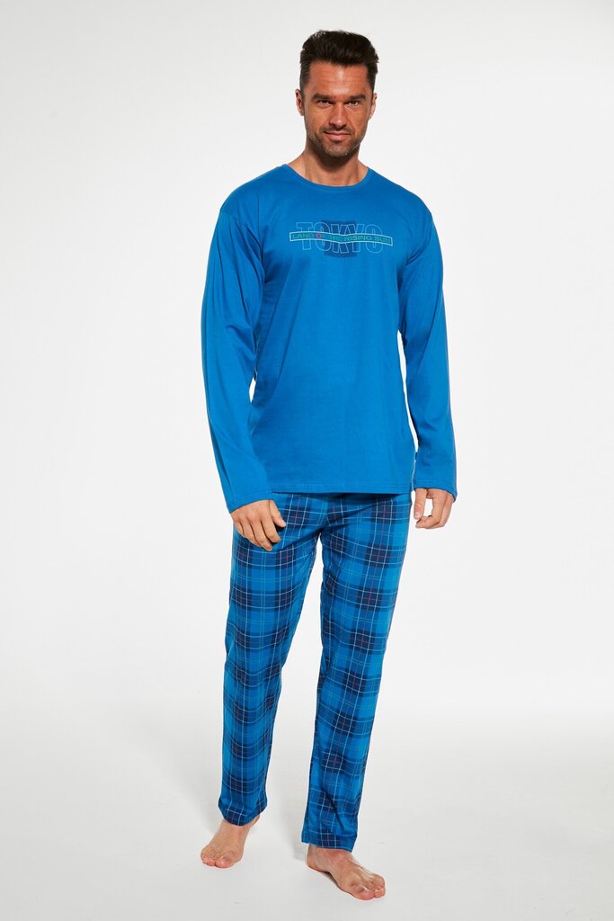 Pikkade varrukatega pidžaama 52897 hind ja info | Meeste hommikumantlid, pidžaamad | kaup24.ee