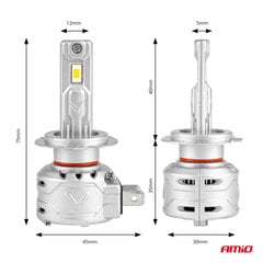 LED esitule pirnid H7 72W X2 Series Canbus Mini Amio 02973 hind ja info | Autopirnid | kaup24.ee