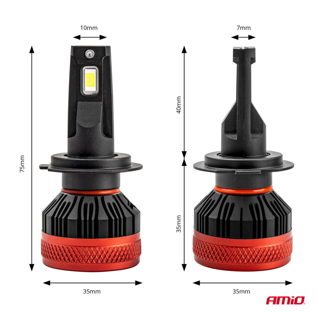 LED esitule pirnid H7 90W X3 Series Canbus Amio 02980 hind ja info | Autopirnid | kaup24.ee