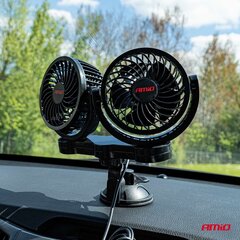 Ventilaator Amio 03010, 2x4" 12V 2-kiirust цена и информация | Дополнительные принадлежности | kaup24.ee