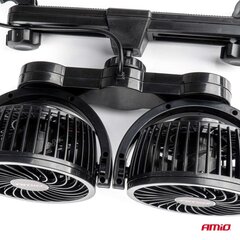 Ventilaator Amio 03008, 2x4" 12V 2-kiirust peatoe kinnitus hind ja info | Lisaseadmed | kaup24.ee