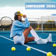 Носки компрессионные унисекс, белые цена и информация | Женские носки | kaup24.ee