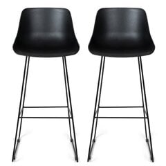 Барный стул, 2 шт., черный цена и информация | Стулья для кухни и столовой | kaup24.ee