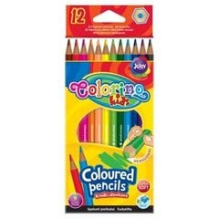 Colorino Kids Kuusnurksed värvilised pliiatsid 12 värvi hind ja info | Kunstitarbed, voolimise tarvikud | kaup24.ee