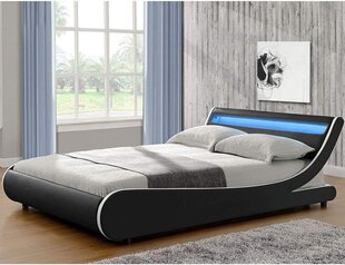 Кровать Flavio с LED-подсветкой  и матрас 160x200 цена и информация | Кровати | kaup24.ee