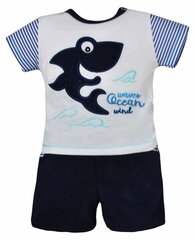 комплект одежды - акула, размер 62, темно-синий цена и информация | Комплекты для мальчиков | kaup24.ee
