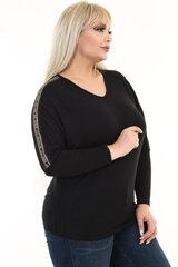 Простая черная блузка с длинными рукавами C517-42 цена и информация | Женские блузки, рубашки | kaup24.ee