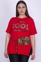 Красная блузка с сумочкой на клипсе C745-RA-42 цена и информация | Женские блузки, рубашки | kaup24.ee