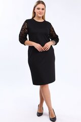Простое черное платье с круглым воротником. F2374-44 цена и информация | Платья | kaup24.ee