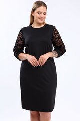 Простое черное платье с круглым воротником. F2374-44 цена и информация | Платья | kaup24.ee