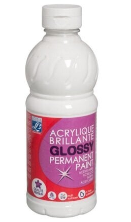 Akrüülvärv LB Enfants Glossy 500ml 001 white цена и информация | Kunstitarbed, voolimise tarvikud | kaup24.ee