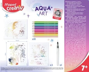 Piltide värvimise komplekt Maped Creativ Aqua Art Unicorns цена и информация | Развивающие игрушки | kaup24.ee