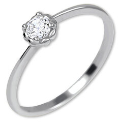 Brilio Silver Hõbedane kihlasõrmus 426 001 00538 04 hind ja info | Sõrmused | kaup24.ee