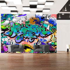 Fototapeet - Graffiti: blue theme цена и информация | Фотообои | kaup24.ee